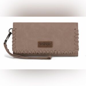 Wrangler Whipstitch Wristlet Wallet Women's Clutch with Wristlet Kahki